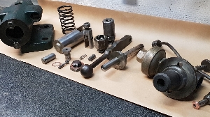 The old Bosch injection pump part during a overhaul.